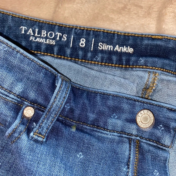 Talbots flawless slim ankle denim flower print jeans - Picture 8 of 8